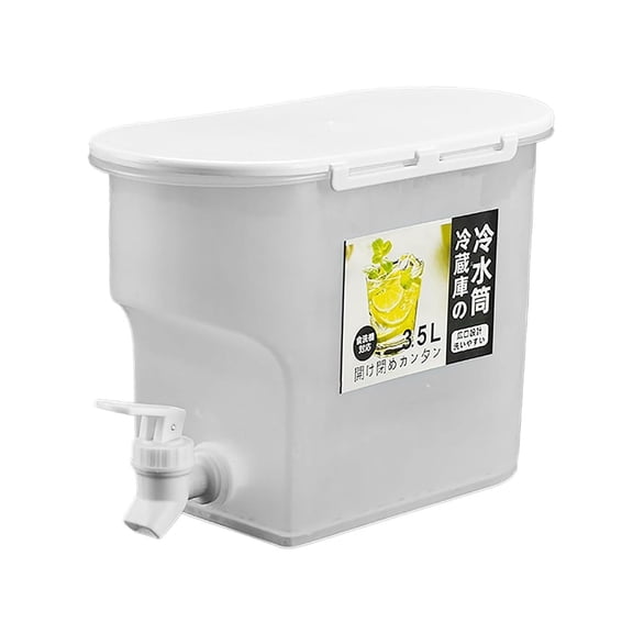 3.5L Food Grade PP Beverage Dispenser with Spigot & Lid, BPA Free Beverage Dispenser Leakproof Drink Container for Kitchen Parties and Outdoor Use 9.84*4.72*6.89 Inch