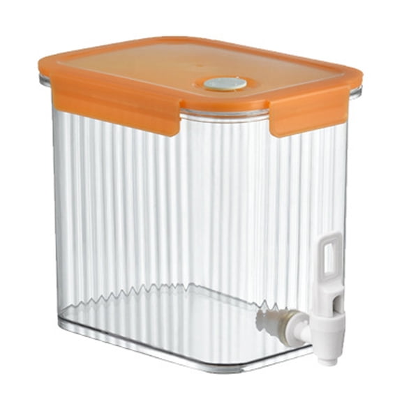 3.5L Large Capacity Plastic Beverage Dispenser, Beverage Dispenser With Faucet Ice Lemonade Juice Container With Lid, Fruit Teapot Lemonade Milk Bucket Drink