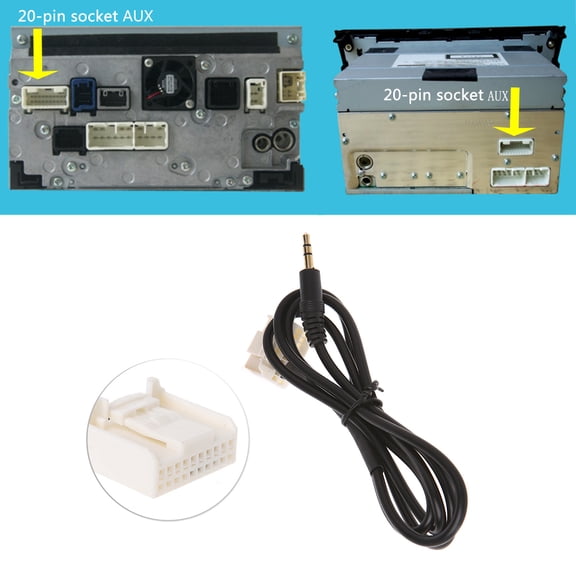 3.5MM AUX o Radio Male Interface MP3 Player Phone Adapter Cable for