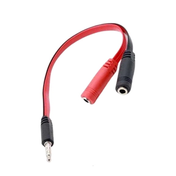 3.5MM Auditory Splitter Adapter 20CM Flat Cable for Easy Connection of Headphone