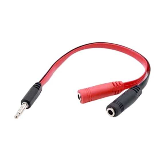 3.5MM Auditory Y Splitter Cable 20CM 1 Male/Female to 2 Male/Female Splitter for Headphones and Microphone Flat Wire