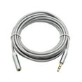 thumbnail image 1 of 3.5MM Stereo 3-pole Male to Female Gray Audio Nylon Extension Cable 1m/3m/5m, 1 of 5