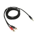 thumbnail image 1 of 3.5MM to 2RCA Component ABS Cord AV Cable Audio Video Cord for Tablet Laptop Amplifier TV 2m, 1 of 8