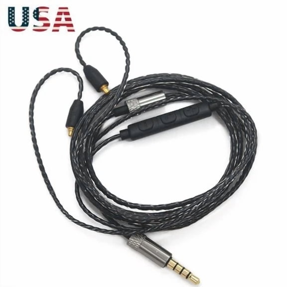 3.5Mm Ofc Vol Control Mmcx Audio Cable For Shure Se215/Se425/Se535/Se846/Ue900 B