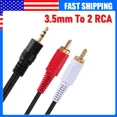 thumbnail image 1 of 3.5Mm To Rca Cable 2Rca To Aux Cord 2-Rca To 3.5Mm Adapter Stereo Audio Y-Cable, 1 of 6