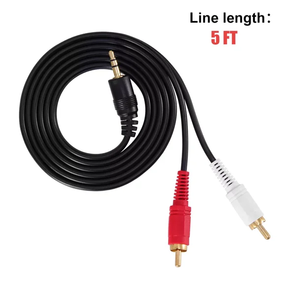 3.5Mm To Rca Cable 2Rca To Aux Cord 2-Rca To 3.5Mm Adapter Stereo Audio Y-Cable