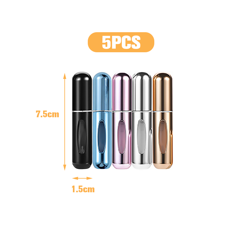3/5Pcs 5ml Bottom Filling Perfume Dispenser Bottle Vacuum Spray Lotion