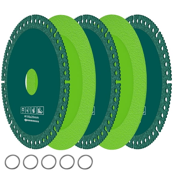 3/5Pcs Indestructible Disc 4 Inch Ultra-Thin Glass Cutting Disc Wear Resistant Circular Saw Blade Angle Grinder Accessories for Cutting Tile Marble PVC Pipe Glass Ceramic Jade