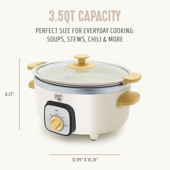3.5QT Slow Cooker - Cream
