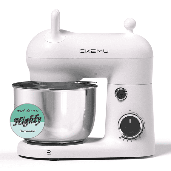 3.5QT Stand Mixer with 300W Motor,Stainless Steel Bowl,10 Speeds & Tilt-Head,Includes Dough Hook,Whisk & Beater,Pink