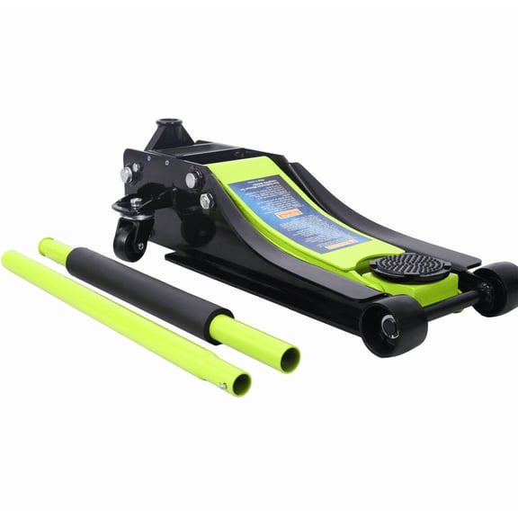 3.5T Low Profile Floor Jack - Heavy-Duty Steel, Dual Pump, 3.5" - 21" Lift