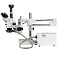 thumbnail image 1 of 3.5X-90X Simul-Focal Trinocular Boom Microscopy System + 3MP Digital Camera New, 1 of 4
