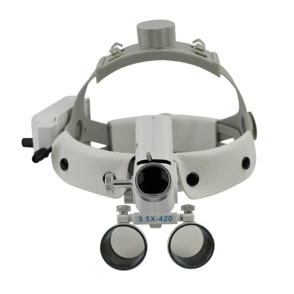 3.5X Dental Loupes Surgical Binocular Medical Glass Magnifier LED Headlight