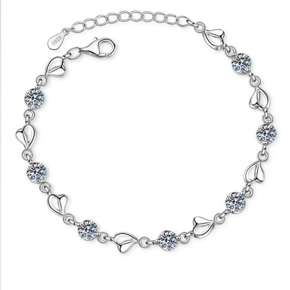 3.5cttw Moissanite Bracelets for Women D Color VVS1 Moissanite Diamond Bracelet 925 Sterling Silver Moissanite Chain Bracelet with Certificate