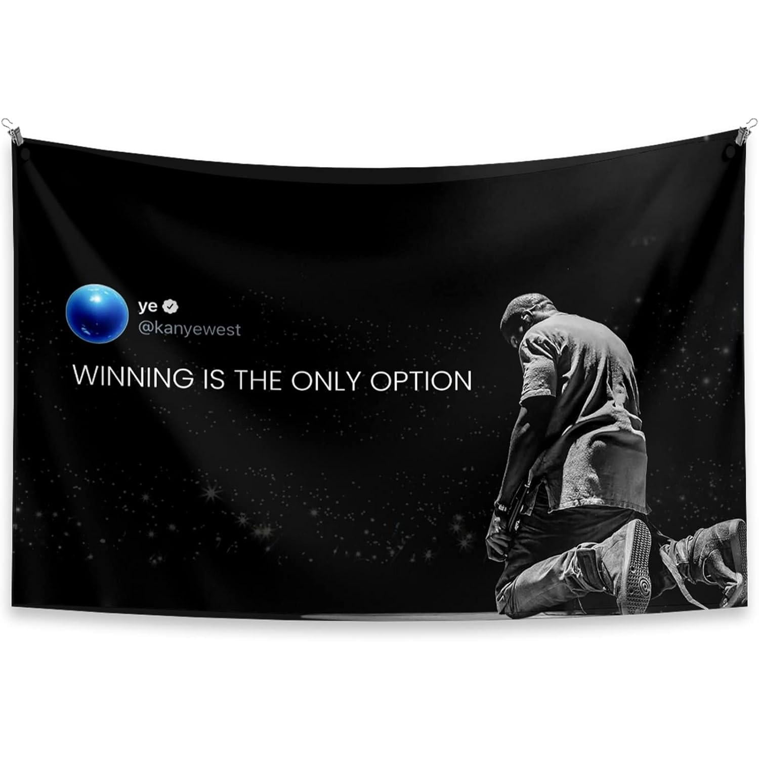 3*5ft CalmHaven Designs Kanye West Rapper Tweet Wall Tapest UV ...