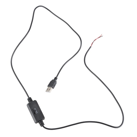 AOOOWER 3-Speed Adjustable USB to 2Pin Bare Wire Fan Controller Cable With Switching For DC5V Motors Blowers And Cooling Fan