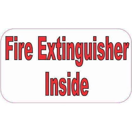 3.5in x 2in Fire Extinguisher Inside Sticker