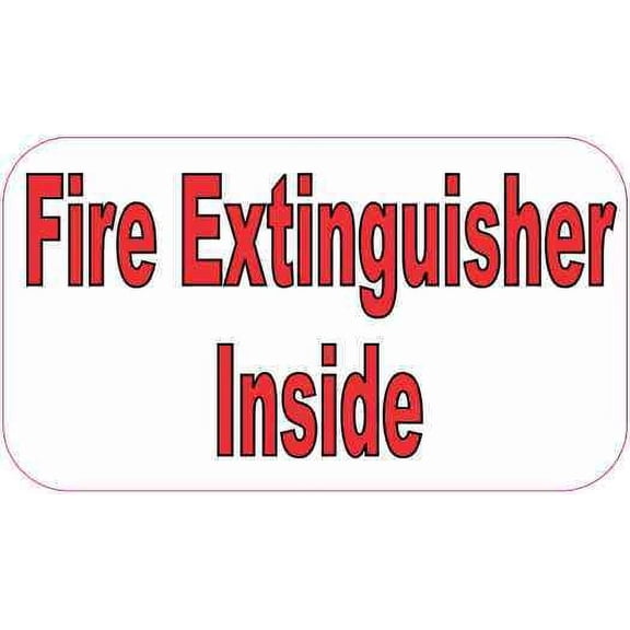 3.5in x 2in Fire Extinguisher Inside Sticker