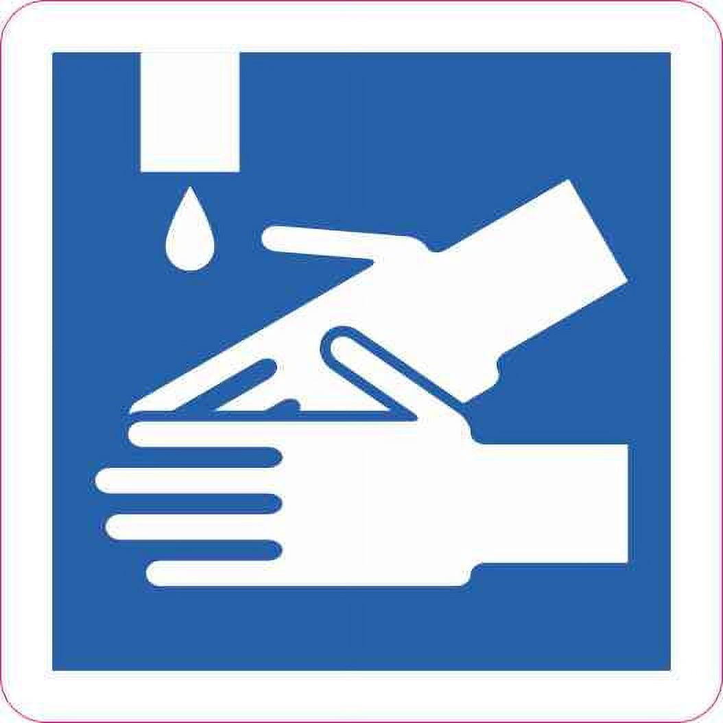 Hand Wip Sign 3.5in x 3.5in Hand Washing Magnet Vinyl Magnetic Symbol Sign - Walmart.com