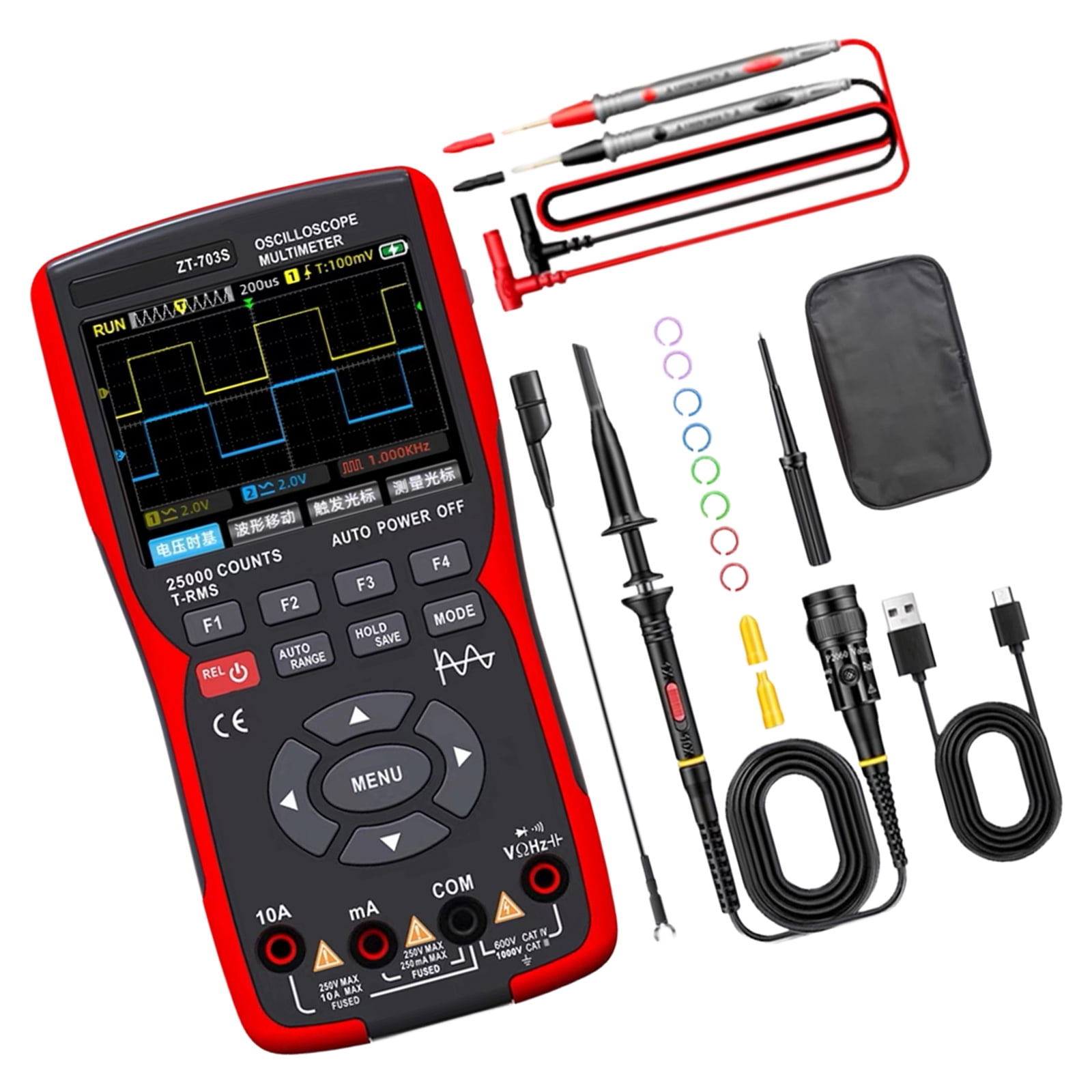 3.5inch Color Screen Digital Multimeter With Oscilloscope Generator For Electronic Testing Electronics Circuit Repair