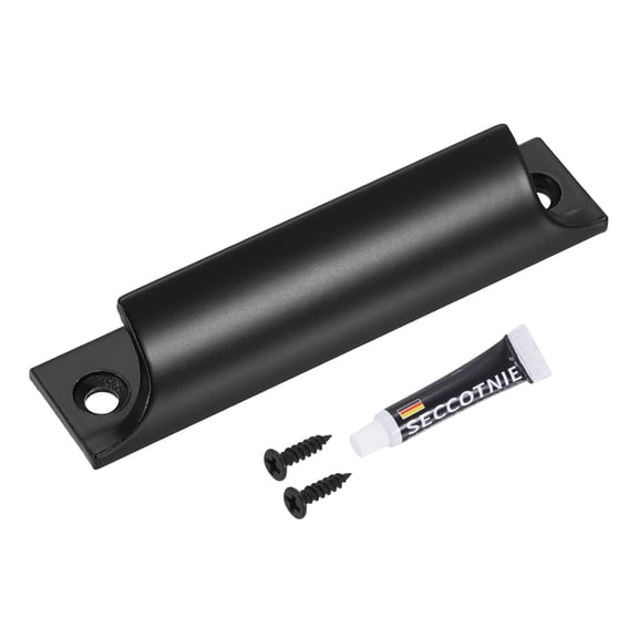 3.5inch Drawer Pulls Handles with Mounted Screw Glue for Closet, Black