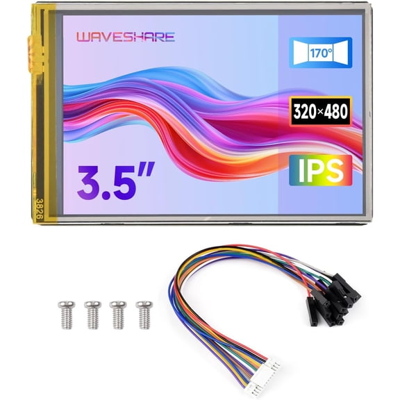 3.5inch Resistive Touch Display, Compatible with 5/4B/3B, Pi Pico, IPS Panel, 320480, Immersion Gold Process, 262K Color