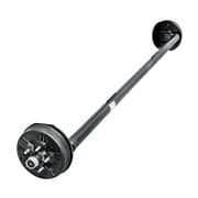 3.5k TK Trailer Axle - 3500 lb Electric Brake 5 Lug - 4" Drop, 95/00 Loose Spring Seats / 5x4.5 Bolt Pattern