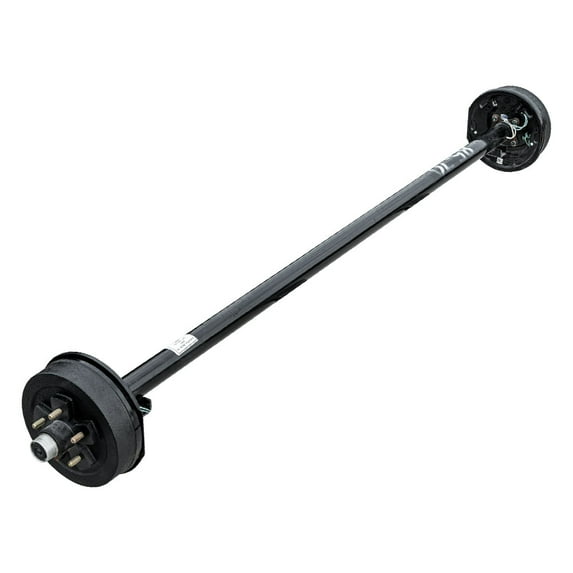3.5k TK Trailer Axle - 3500 lb Electric Brake 5 Lug - Dexter Compatible, 85" Hubface 70" Spring Center / 5x4.5 Bolt Pattern