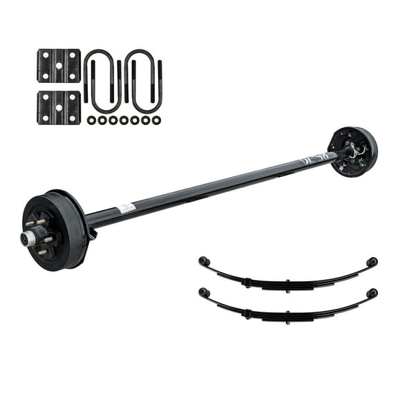 3.5k TK Trailer Axle Kit - 3500 lb Electric Brake 5 Lug - Dexter Compatible, 95" Hubface 80" Spring Center / 5x4.5 Bolt Pattern