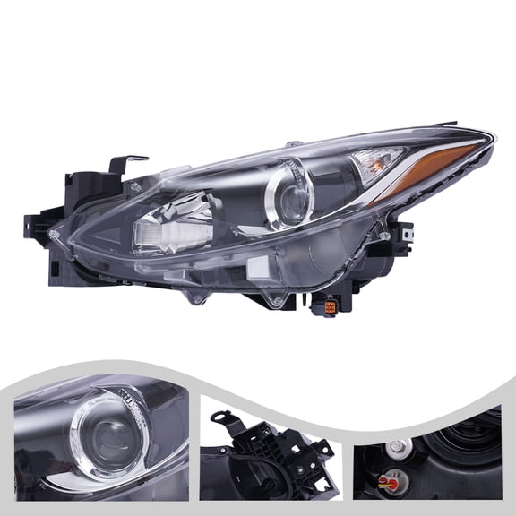 3.5kg/ 7.72 lbs Left Headlight Set For 2014 2015 2016 Mazda 3 Sport Hatchback Sedan Halogen Headlight