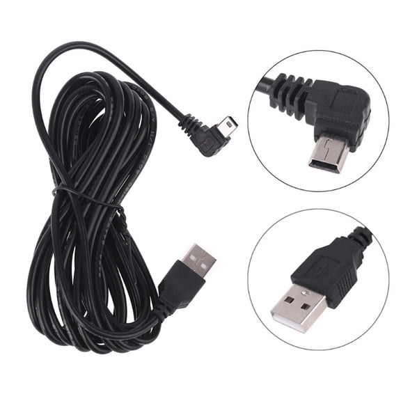 3.5m DVR Power Cable Charger Adapter For Dash Cam Output 5V/2A Mini Left bend