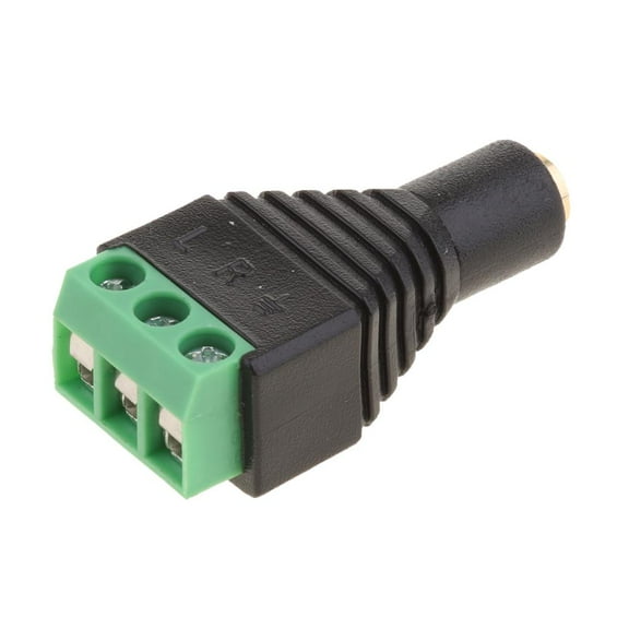 3.5mm (1/8'') Stereo Female Jack To AV 3-Screw Terminal Block Connectors