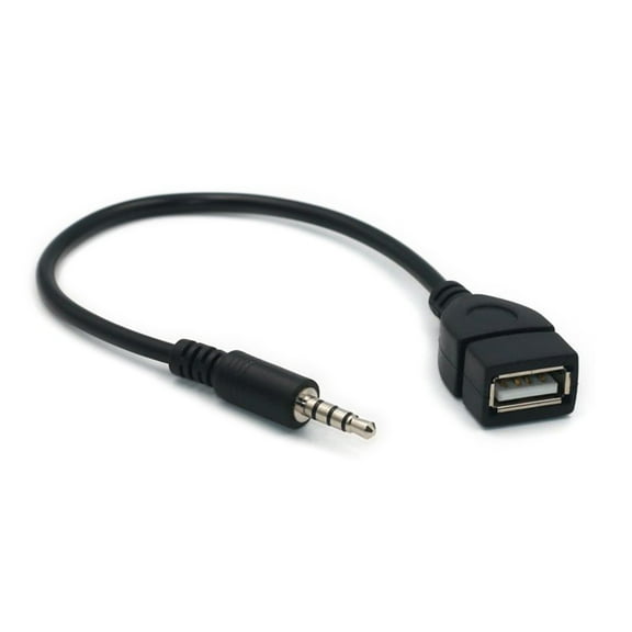 3.5mm 1/8inch Sound Plugs Male to USB Female Adapter Converter Cable for Playing Music with -Disk In Vehicles