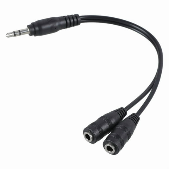 3.5mm 1 To 2 Splitter Cable 18cm 1/8 Inch Male To 2 Stereo Female Jack Socket Headphone Splitter Audio Cable Converter