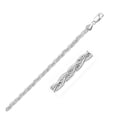 thumbnail image 1 of 3.5mm 14k White Braided Foxtail Anklet 10 in, 1 of 2