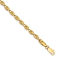 thumbnail image 1 of 3.5mm, 14k Yellow Gold, D/C Marquise Hollow Link Bracelet, 8 Inch, 1 of 4