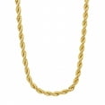 thumbnail image 1 of 3.5mm 14k Yellow Gold Plated Twisted Rope Chain Necklace, 20 inches, 1 of 7