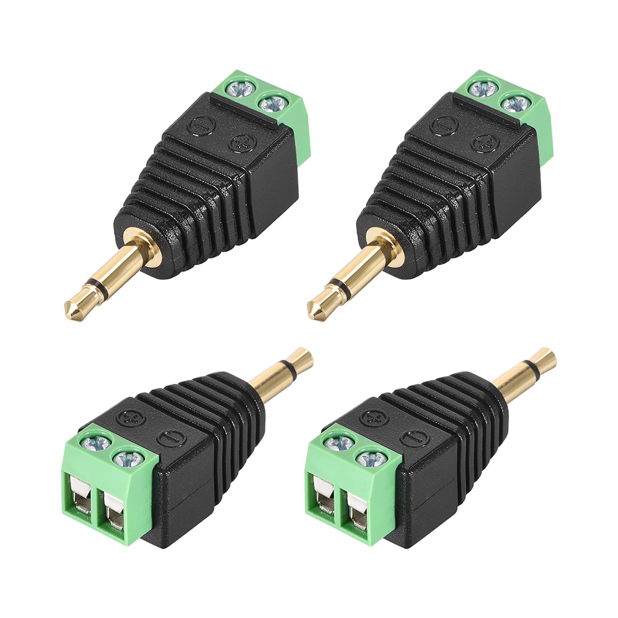 3.5mm 2 Pole Male to AV 2 Screw Terminal Stereo Audio Video Connector ...