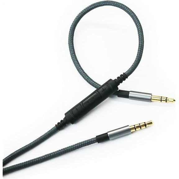 3.5mm to 3.5mm Male Audio Cable Compatible with Skullcandy Hesh, Hesh 2, Hesh3, Crusher, Grind Headphones, Remote Volume Control Mic Compatible with Samsung Galaxy Android Phone