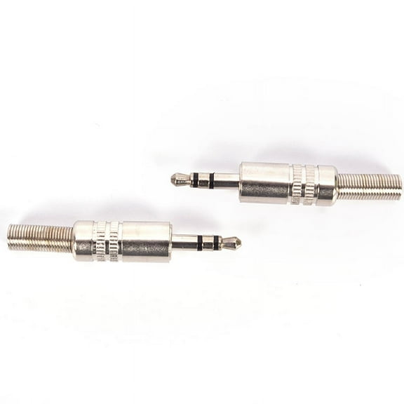 3.5mm 3 Pole Headphone Replacement Jack Male Plug Soldering Connector