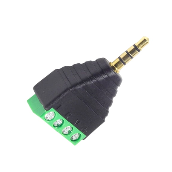 3.5mm 4 Pin Male/Female Connector Terminal 4Pin Earphone Adapter To Headphone Stereo Plug Solderless for Recording
