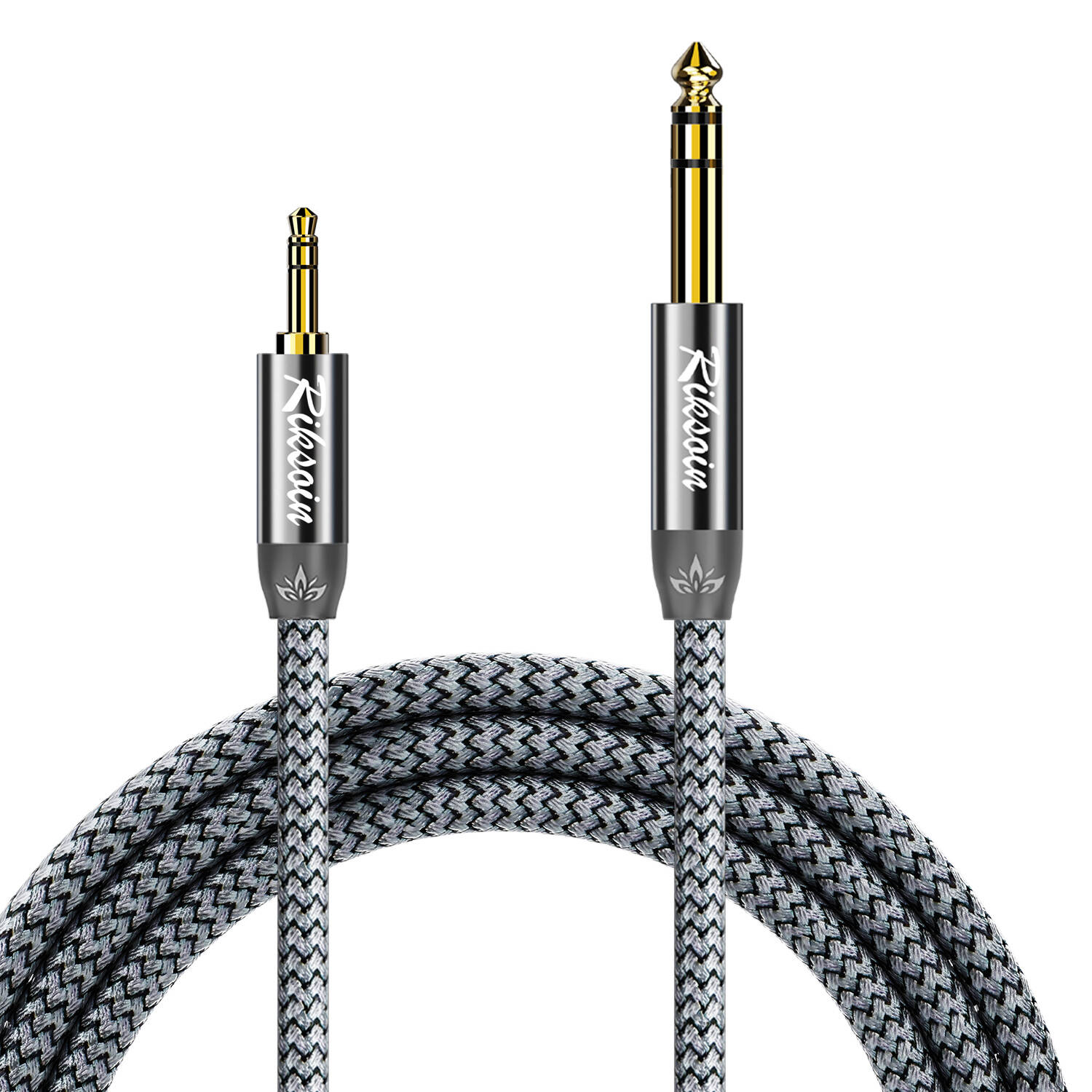 SHULIANCABLE 3.5mm To 6.35mm Stereo Audio Cable, 6.35 1/4\" Male To 3.5 1/8\" Male TRS Stereo Audio Cable For Guitar,iPod, Laptop, Home Theater Devices,Smartphones,and Amplifiers (3.3Ft/1M