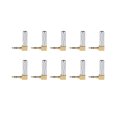 thumbnail image 1 of 3.5mm 90° L-type Elbow Gold-plated Plug Stereo Headphone Plug Audio Connector 10PCS, 1 of 8