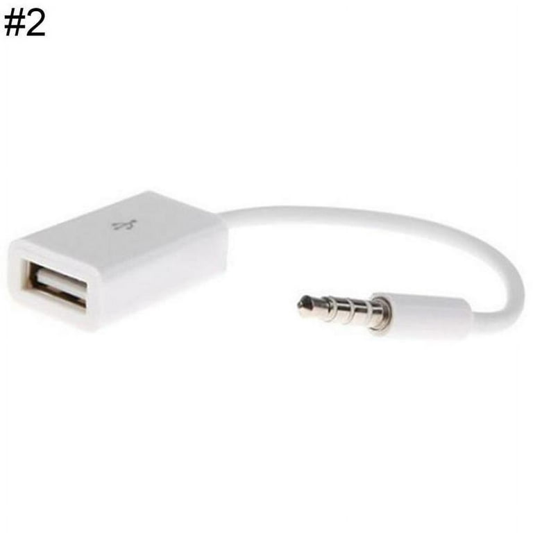 AUX Audio Plug Jack to USB Male Charge Cable MP3 Car