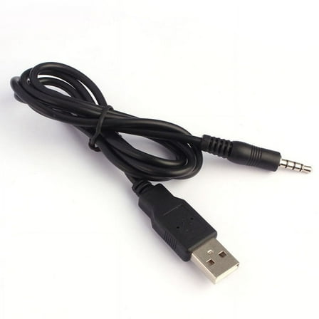 3.5mm AUX Audio To USB 2.0 Male Charge Cable Adapter Cord For Car MP3