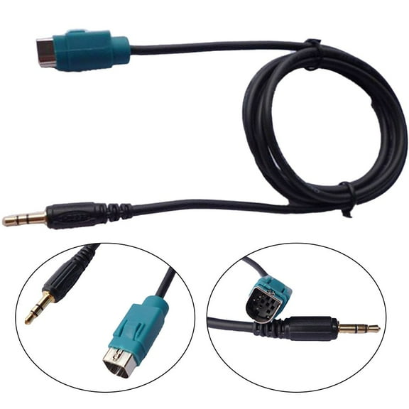 3.5mm AUX Input Interface Cable Adapter for ALPINE KCE-dr236B CDA-9884