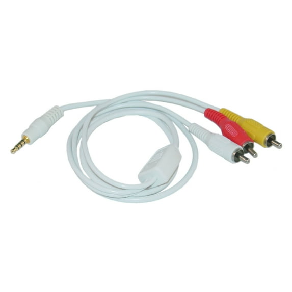 3.5mm AV Audio Video Cable for iPod, 6 foot