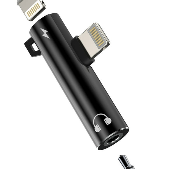 Lightning to 3.5mm Headphone Aux Jack Adapter(2 in 1)for Apple MFi Certified splitter Audio Charger Cable Connector for iPhone 14 13 Pro Dongle for iPad Earphone Cord Car Accessories Earbud Converter