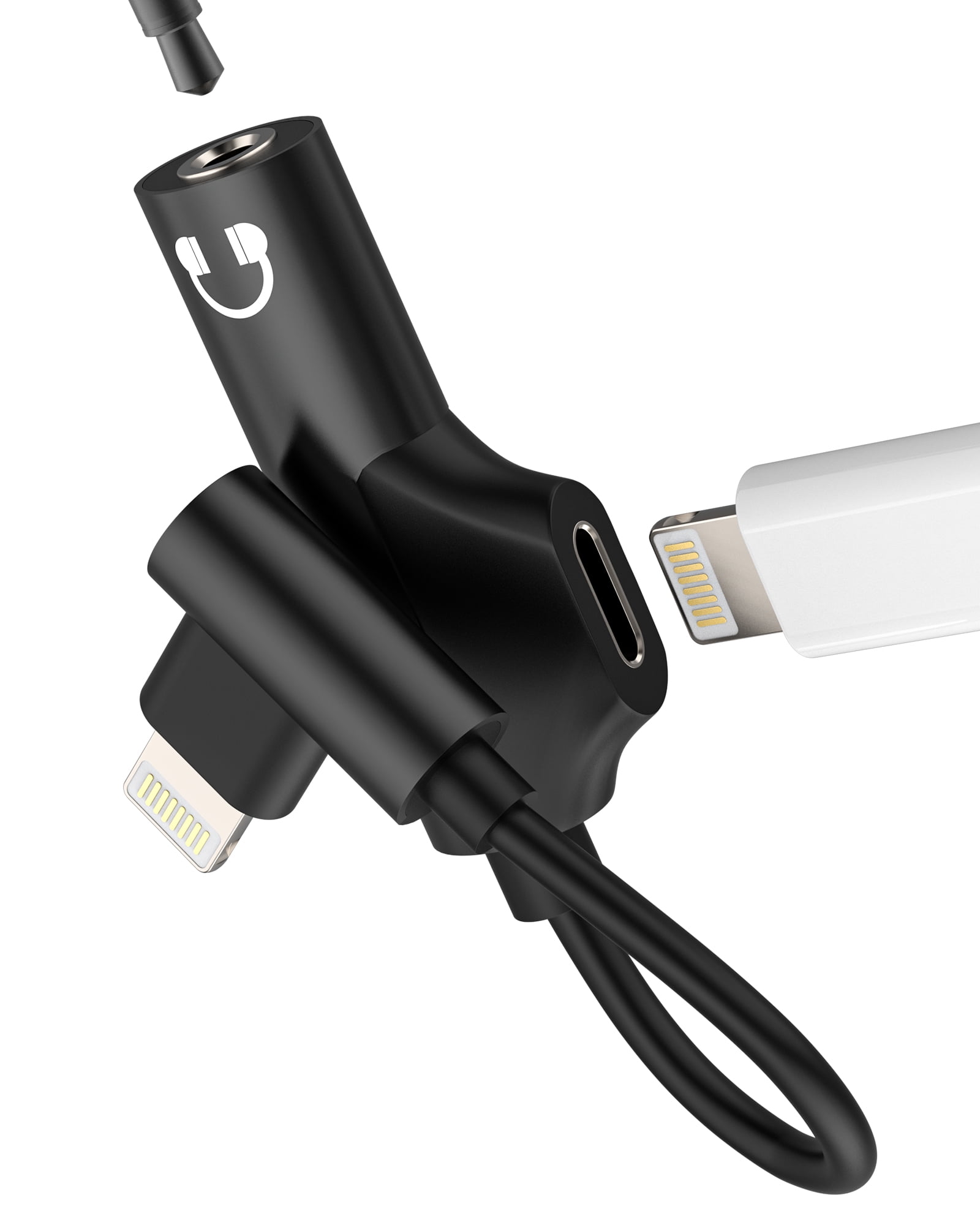 Lightning to 3.5mm Headphone Jack Adapter(2in1)for iPhone 14 13