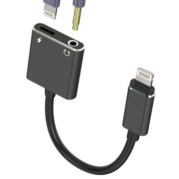 Lightning to 3.5mm Headphone Jack Splitter (2in1)for iPhone 14 13 Pro Max for Apple MFi Certified Adapter Aux Audio Charger Cable Connector for iPad Dongle Lighting Wired Headset Charge Accessories